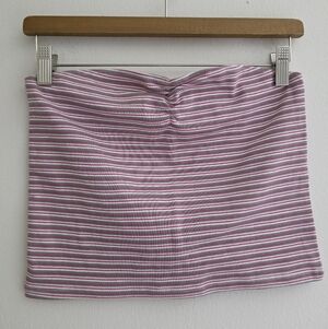 Full Tilt‎ Kid's Pink/Grey/White Striped Cinched Tube Size XL